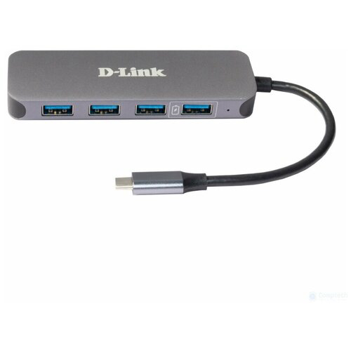 Разветвитель USB-C D-Link DUB-2340 4порт. черный (DUB-2340/A1A)