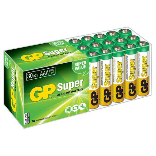 GP Super Alkaline 24A LR03 AAA   (30 шт. в уп-ке) {10502}