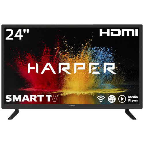 24" Телевизор TV Harper 24R470TS, HD, черный Android