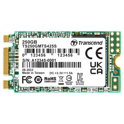 Накопитель SSD Transcend SATA III 250Gb TS250GMTS425S 425S M.2 2242 0.3 DWPD