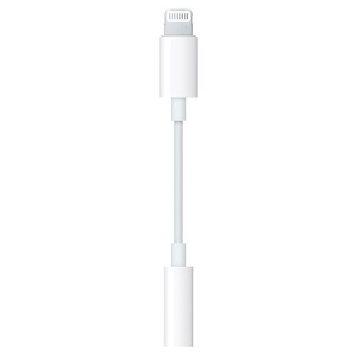 Переходник Apple mini-Jack 3.5 - Lightning (m) white (MMX62ZM/A)