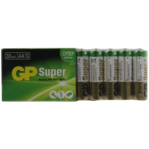 GP Super Alkaline 15A(-B30) LR6 AA   (30 шт. в уп-ке)