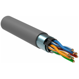 Кабель информационный ITK LC1-C5E04-321 кат.5E F/UTP 4X2X24AWG LSZH внутренний 305м серый