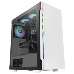 Корпус Thermaltake H200 TG Snow RGB белый без БП ATX 1x120mm 2xUSB3.0 audio bott PSU