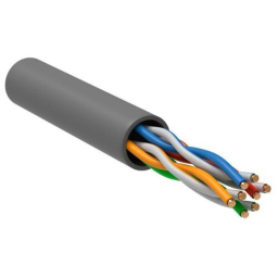 Кабель информационный ITK LC1-C5E04-121 кат.5E U/UTP 4X2X24AWG LSZH внутренний 305м серый