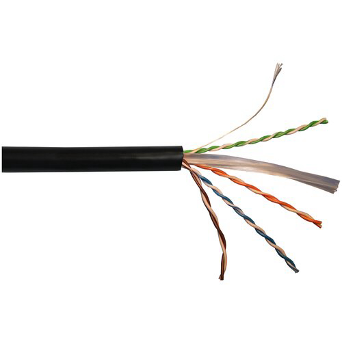 Кабель информационный Lanmaster LAN-6EUTP-OUT кат.6 U/UTP 4X2X23AWG PE 305м черный