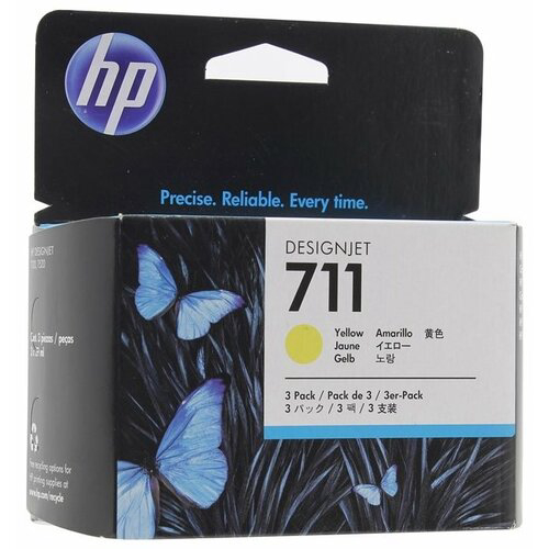 Картридж струйный HP 711 CZ136A желтый x3упак. (29мл) для HP DJ T120/T520