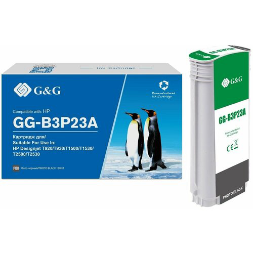 Картридж струйный G&G №727 GG-B3P23A фото черный (130мл) для HP DJ T920/T1500