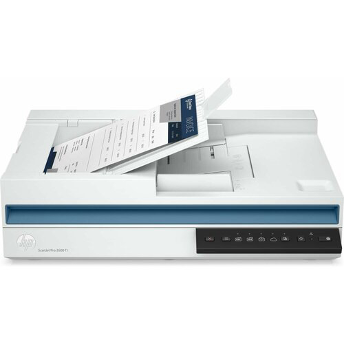 Сканер планшетный HP Scanjet Pro 2600 f1, A4, CIS, 600x600dpi, ДАПД 60 листов, ч/б 25 стр. или 50 изобр. в минуту (300dpi),цв. 25 стр/мин / 50 изобр/мин, 48 бит, 24 бит, USB 2.0 (20G05A)