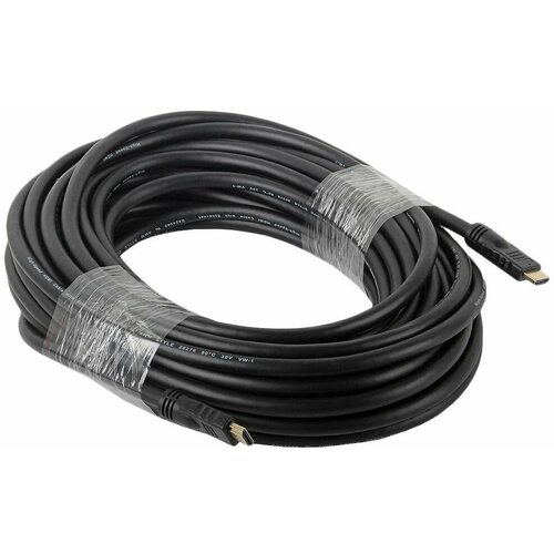 Кабель HDMI Gembird, 20м, v1.4, 19M/19M, черный, позол.раз., экран, пакет, CC-HDMI4-20M