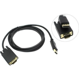 Кабель Exegate EX284914RUS  DisplayPort-VGA ExeGate EX-CC-DPM-VGAF-1.8 (20M/15M, 1,8м, экран)