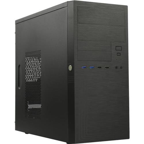 Корпус MiniTower Powerman ES555 Black PM-450ATX  USB3.0*2+USB2.0*2+Combo Audio*2  mATX