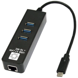 Кабель-адаптер 5bites UA3C-45-10BK  USB3.1 / 3*USB3.0 / RJ45 1G / BLACK