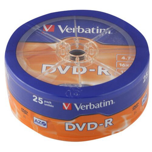 Диск DVD-R Verbatim 4.7Gb 16x wagon wheel (25шт) (43730)