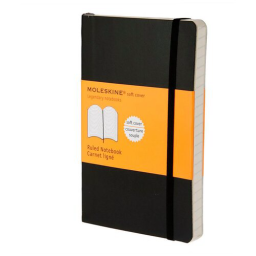 Блокнот Moleskine CLASSIC SOFT QP611 Pocket 90x140мм 192стр. линейка мягкая обложка черный