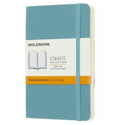 Блокнот Moleskine CLASSIC SOFT QP611B35 Pocket 90x140мм 192стр. линейка мягкая обложка голубой