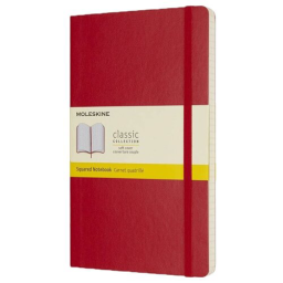 Блокнот Moleskine CLASSIC SOFT QP617F2 Large 130х210мм 192стр. клетка мягкая обложка красный