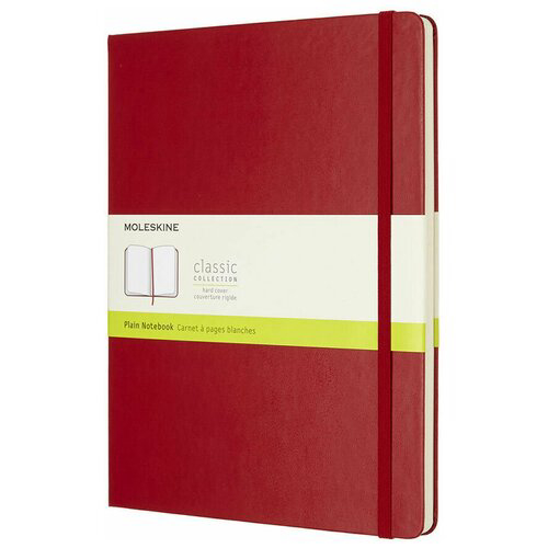 Блокнот Moleskine CLASSIC QP092F2 XLarge 190х250мм 192стр. нелинованный твердая обложка красный