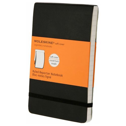 Блокнот Moleskine REPORTER SOFT QP811 Pocket 90x140мм 192стр. линейка мягкая обложка черный