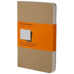 Блокнот Moleskine CAHIER JOURNAL QP416 Large 130х210мм обложка картон 80стр. линейка бежевый (3шт)