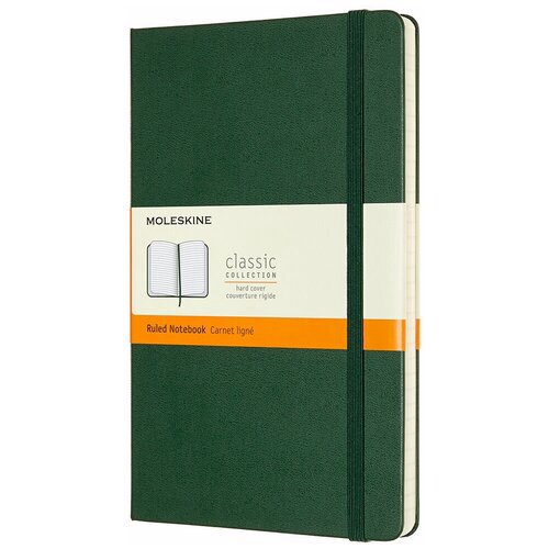 Блокнот Moleskine CLASSIC QP060K15 Large 130х210мм 240стр. линейка твердая обложка зеленый