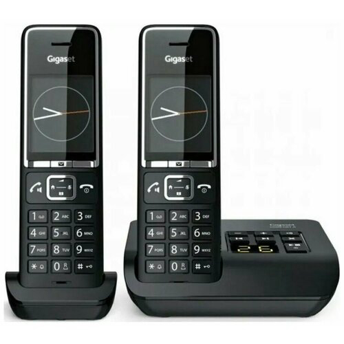 Р/Телефон Dect Gigaset Comfort 550A DUO RUS черный (труб. в компл.:2шт) автооветчик АОН