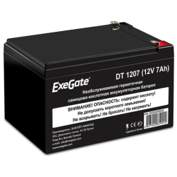 Батарея ExeGate ES252436RUS DT 1207/EXS1270 (12V 7Ah), клеммы F1