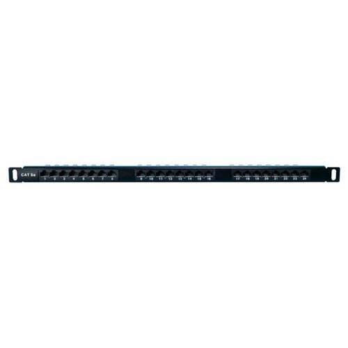 Патч-панель Hyperline PPHD-19-24-8P8C-C5E-110D 19" 0.5U 24xRJ45 кат.5e UTP