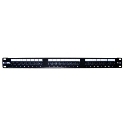 Патч-панель Lanmaster TWT-PP24UTP 19" 1U 24xRJ45 кат.5e UTP