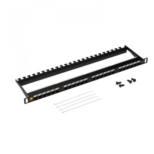 Патч-панель Lanmaster LAN-PPC24U5E 19" 0.5U 24xRJ45 кат.5e UTP