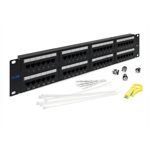 Патч-панель Lanmaster TWT-PP48UTP 19" 2U 48xRJ45 кат.5e UTP