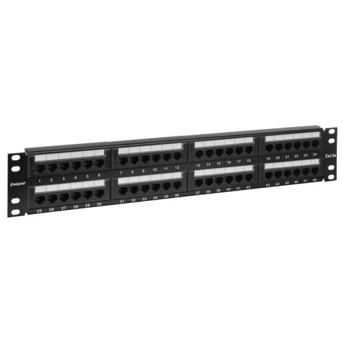 Патч-панель UTP 19" 48 port кат.5e Exegate  разъём KRONE&110 (dual IDC), 2U