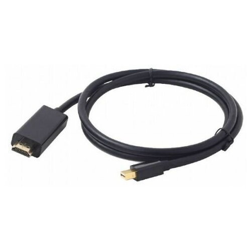 Кабель Cablexpert mDP-HDMI, 20M/19M, 1.8м, черный, позол.разъемы, пакет (CC-mDP-HDMI-6)