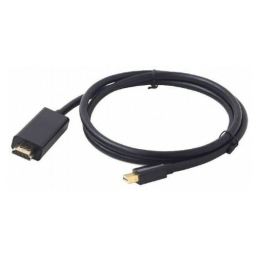 Кабель Cablexpert mDP-HDMI, 20M/19M, 1.8м, черный, позол.разъемы, пакет (CC-mDP-HDMI-6)