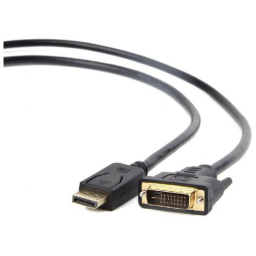 Кабель DisplayPort-DVI Gembird/Cablexpert  1м, 20M/19M, черный, экран, пакет(CC-DPM-DVIM-1M)