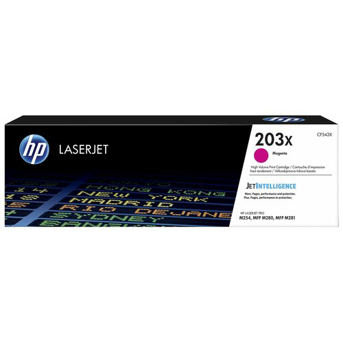 Картридж лазерный HP 203X CF543X пурпурный (2500стр.) для HP M254/280/281