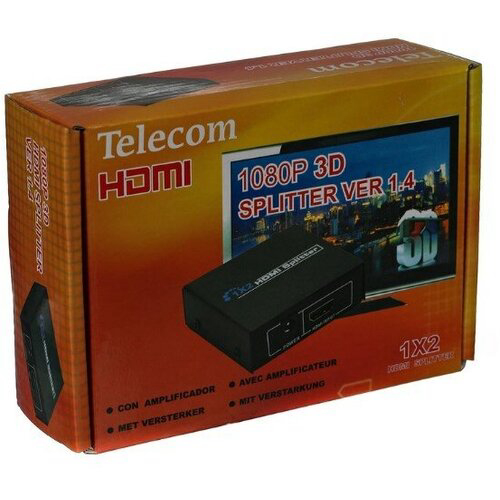 Telecom Разветвитель HDMI 1=>2 , каскадируемый , 1.4v+3D <TTS5010>[6937510891573]