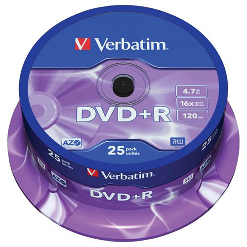 Диск DVD+R Verbatim 4.7Gb 16x Cake Box (50шт) (43550)