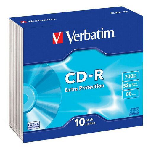 Диск CD-R Verbatim 700Mb 52x Cake Box (100шт) (43411)