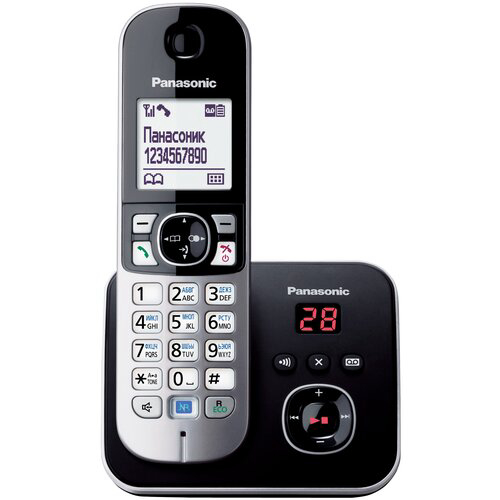 Р/Телефон Dect Panasonic KX-TG6821RUB черный автооветчик АОН