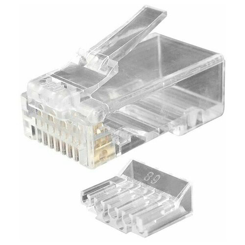 Коннектор Hyperline (PLUG-8P8C-UV-C6-100) UTP кат.6 RJ45 прозрачный (упак.:100шт)