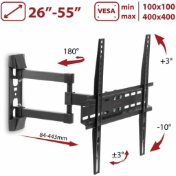 Кронштейн для телевизора Arm Media LCD-414 черный 26"-55" макс.35кг настенный поворот и наклон