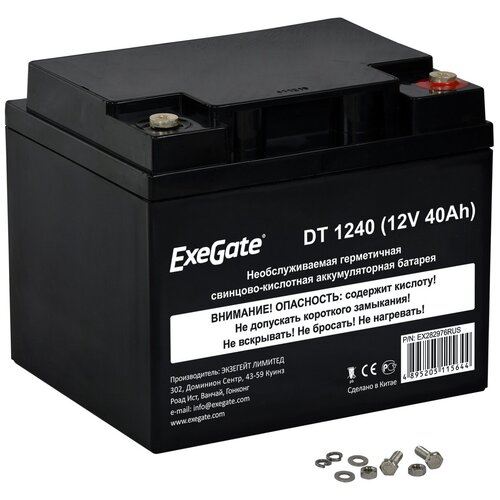 Батарея ExeGate DT 1240 (12V 40Ah), клеммы под болт М5