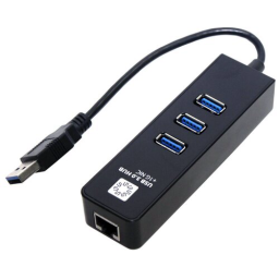 Адаптеры USB Ethernet 5bites Сетевой адаптер 5bites UA3-45-04BK 3*USB3.0 / RJ45 10/100/1000 Мбит/с