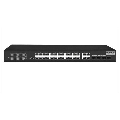 Коммутатор Osnovo SW-62422(400W) 26x100Mb 24PoE+ 400W неуправляемый