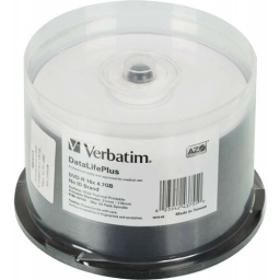 Диск DVD-R Verbatim 4.7Gb 16x Cake Box (50шт) Printable (43755)