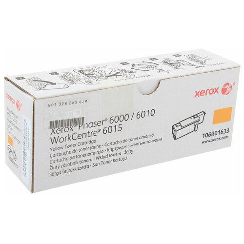 Картридж лазерный Xerox 106R01633 желтый (1000стр.) для Xerox Ph 6000/6010N/WC 6015