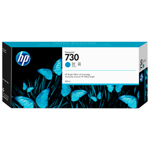 Картридж струйный HP 730 P2V68A голубой (400мл) для HP DJ T1700