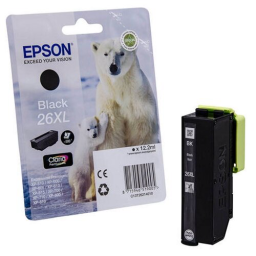 Картридж струйный Epson T2621 C13T26214012 черный (500стр.) (12.2мл) для Epson XP-600/700/800