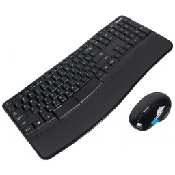 Клавиатура + мышь Microsoft Sculpt Comfort Desktop L3V-00017 клав:черный мышь:черный/синий USB беспр